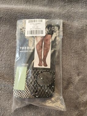 torrid Black Snake Fishnet Tights